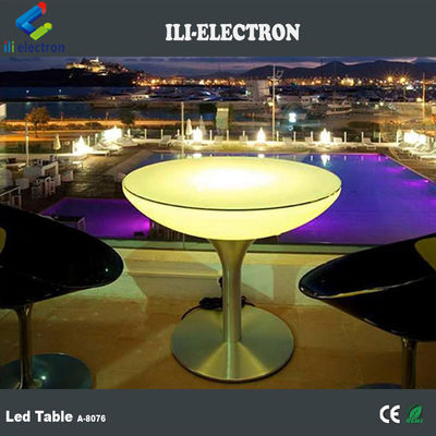 플라스틱 LED 광택 칵테일 테이블 106cm 높은 톱 파티 이벤트