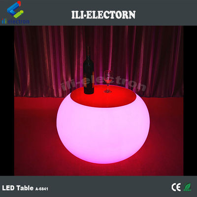 재충전 가능한 플라스틱 LED 라운드 커피 테이블