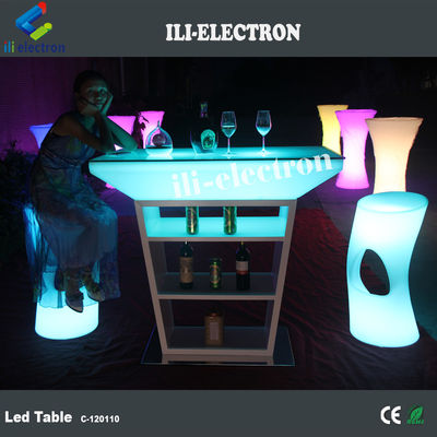 플라스틱 LED 반짝이는 가구, 반짝이는 바 테이블 이벤트 파티 라운지