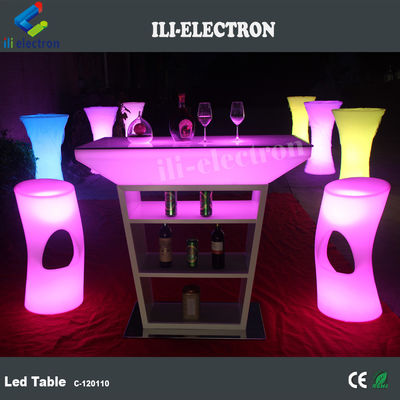 플라스틱 LED 반짝이는 가구, 반짝이는 바 테이블 이벤트 파티 라운지