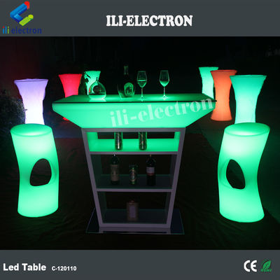 플라스틱 LED 반짝이는 가구, 반짝이는 바 테이블 이벤트 파티 라운지