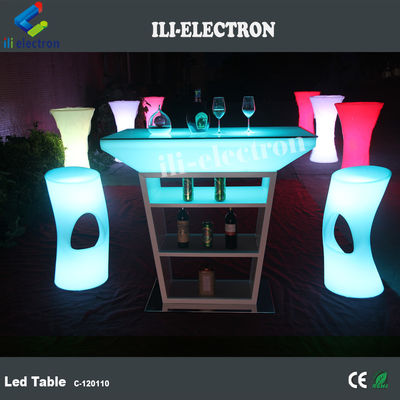 플라스틱 LED 반짝이는 가구, 반짝이는 바 테이블 이벤트 파티 라운지