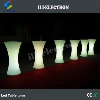높은 상단 LED 라이트 바 둥근 칵테일 테이블