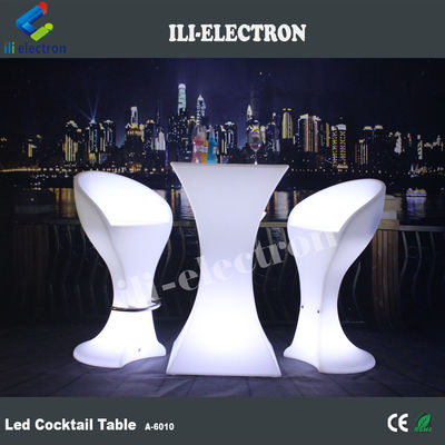 주황색 플라스틱 이벤트 테이블 LED 야외 가구