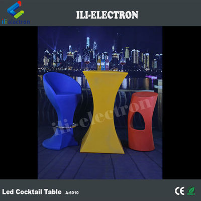 주황색 플라스틱 이벤트 테이블 LED 야외 가구