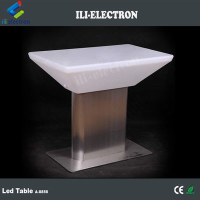 야외 및 실내 색상 변경 플라스틱 사각형 LED 식탁