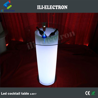 플라스틱 파티 가스팅 마무리 상단 유리 LED 얼음 버킷 테이블