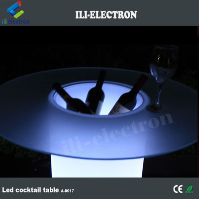 플라스틱 파티 가스팅 마무리 상단 유리 LED 얼음 버킷 테이블