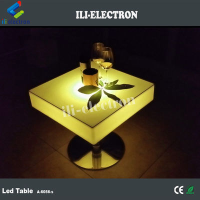 상업용 광장 LED 조명 칵테일 테이블 스테인레스 스틸로 재충전