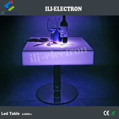 상업용 광장 LED 조명 칵테일 테이블 스테인레스 스틸로 재충전