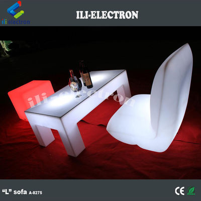고급 플라스틱 LED L 모양 소파 의자
