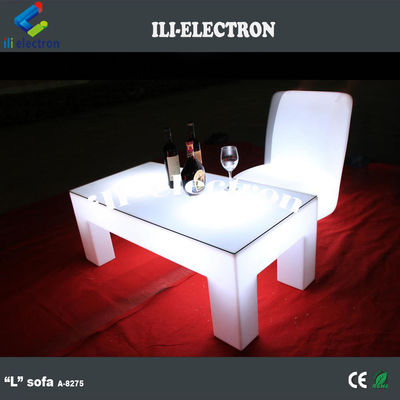 고급 플라스틱 LED L 모양 소파 의자