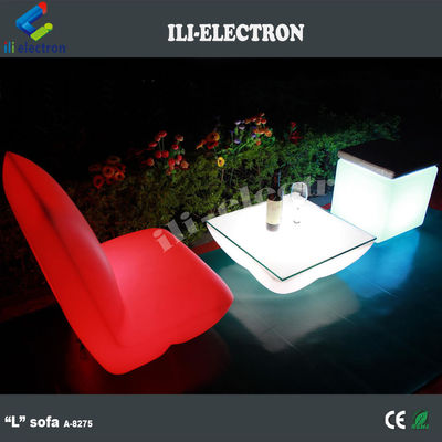 고급 플라스틱 LED L 모양 소파 의자
