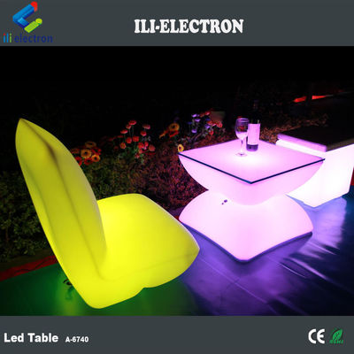 재충전 가능한 사각형 LED 릴리모닝 바 테이블 리모컨 / 로맨틱한 야외 테이블
