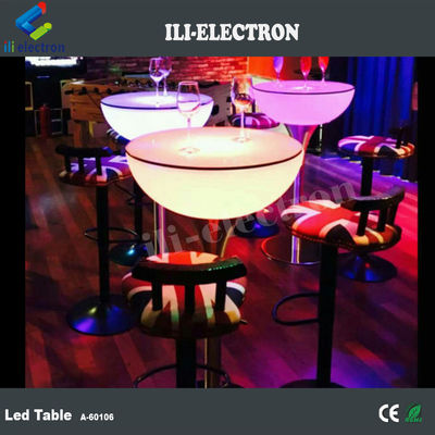 핫 판매 공장 직선 제안 스테인레스 스틸로 회전형 플라스틱 LED 바 테이블