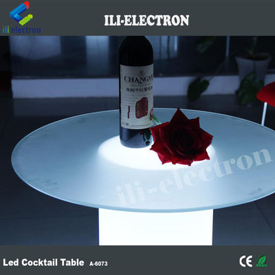 LED 유리 바 테이블 파티 칵테일 테이블