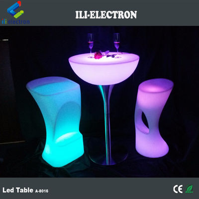 상업용 LED 라이트 칵테일 테이블, 빛나는 바 테이블 무선 파티
