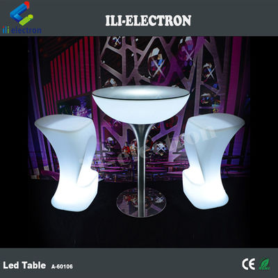 상업용 LED 라이트 칵테일 테이블, 빛나는 바 테이블 무선 파티