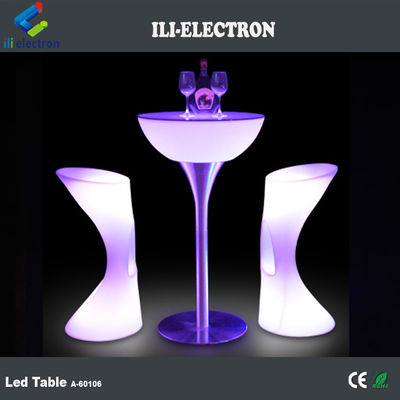 상업용 LED 라이트 칵테일 테이블, 빛나는 바 테이블 무선 파티