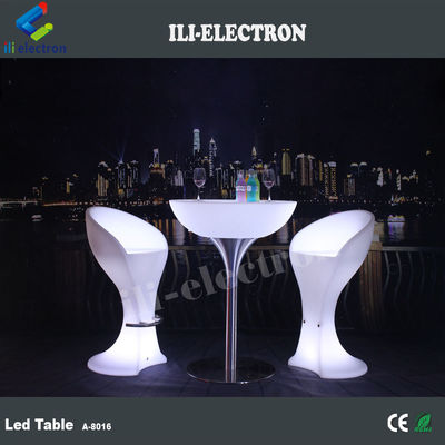 상업용 LED 라이트 칵테일 테이블, 빛나는 바 테이블 무선 파티