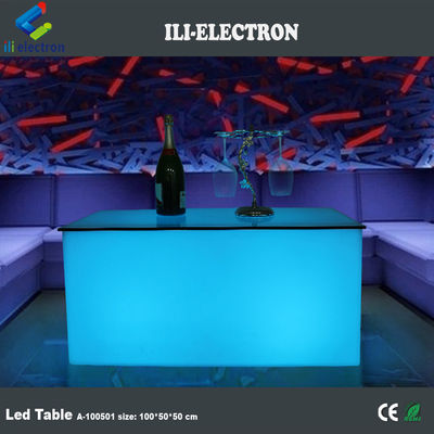 PE 플라스틱 LED 직사각형 큐브 라이트 바 테이블 색상 변경 클럽용 리모컨