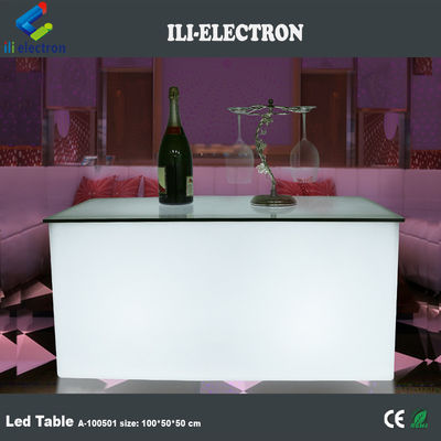 PE 플라스틱 LED 직사각형 큐브 라이트 바 테이블 색상 변경 클럽용 리모컨