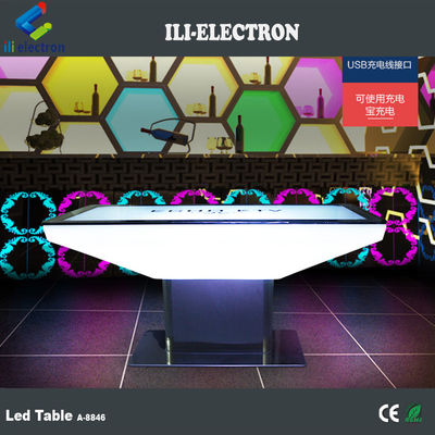 상업용 사각형 빛나는 바 테이블 RGB 리모컨 CE 인증