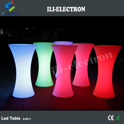 빛나는 빛 이동 칵테일 바 테이블 LED 휴대 칵테일 테이블