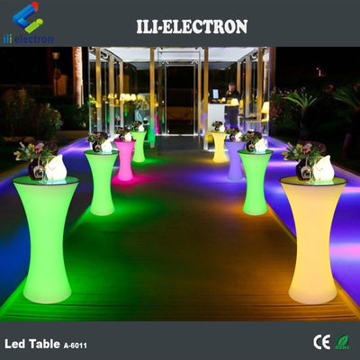 빛나는 빛 이동 칵테일 바 테이블 LED 휴대 칵테일 테이블