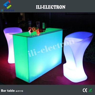 상업용 빛나는 LED 바 카운터, 직사각형 LED 빛 테이블 방수