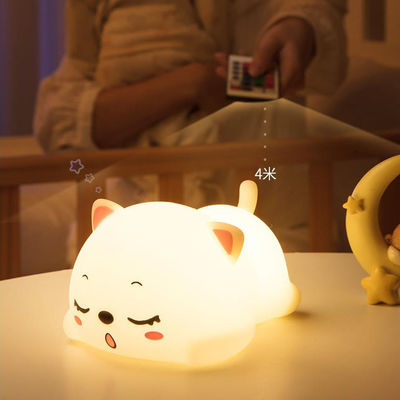 귀여운 실리콘 잠자리 램프 실리콘 고양이 야간 빛