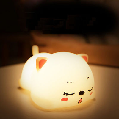귀여운 실리콘 잠자리 램프 실리콘 고양이 야간 빛