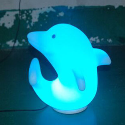 플라스틱 돌고래 LED 라이트 3500K 따뜻한 흰색 재충전 리?? 배터리