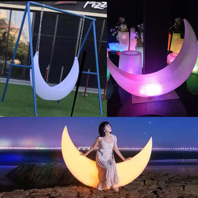 이벤트 장식 빛나는 플라스틱 LED 달 스윙