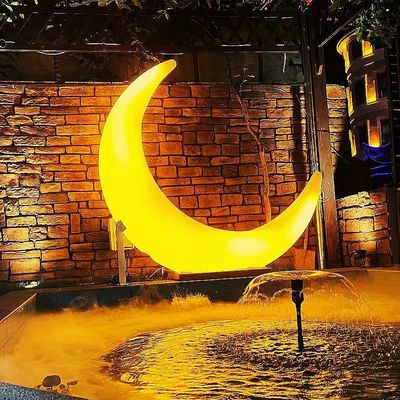 레크리에이션 시설 플라스틱 스윙 LED 달 의자 16 색상 변경