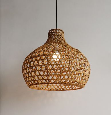 와비-사비 라탄 캔들리어 예술 램프 정원용 손조재 라탄 램프