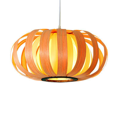 동남아시아 간단한 목재 촛불  Pendant Light Creative Wood Veneer Lighting Lantern