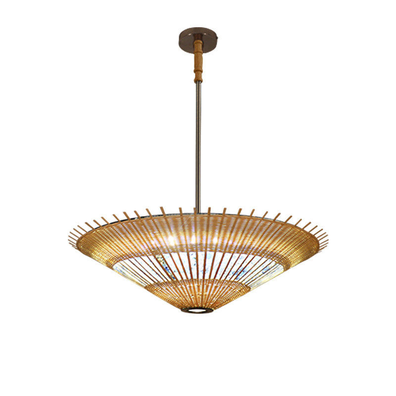 OEM Bambu Rattan Pendant Light Umbrella Shape For House Decoration 오메인 램퍼트 램퍼트 램퍼트 램퍼트